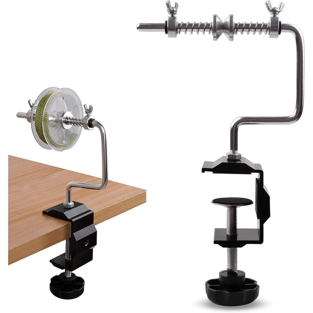 imageOROOTL Fishing Line Winder Spooler with Clamp Adjustable Stable Fishing Reel Spooler Machine Protable Spinning Reel Spool Spooling Station Winding System DeviceStyle AWith Clamp
