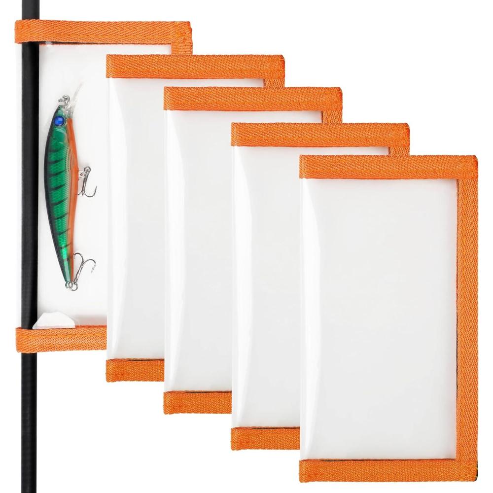 imageOROOTL Fishing Lure Wraps Hook Covers 512 Packs Fishing Lure Covers for Rod Durable Clear PVC Treble Hook Cover Bait Storage Protector Keep Safe from Sharp HooksOrangel4x775pcs