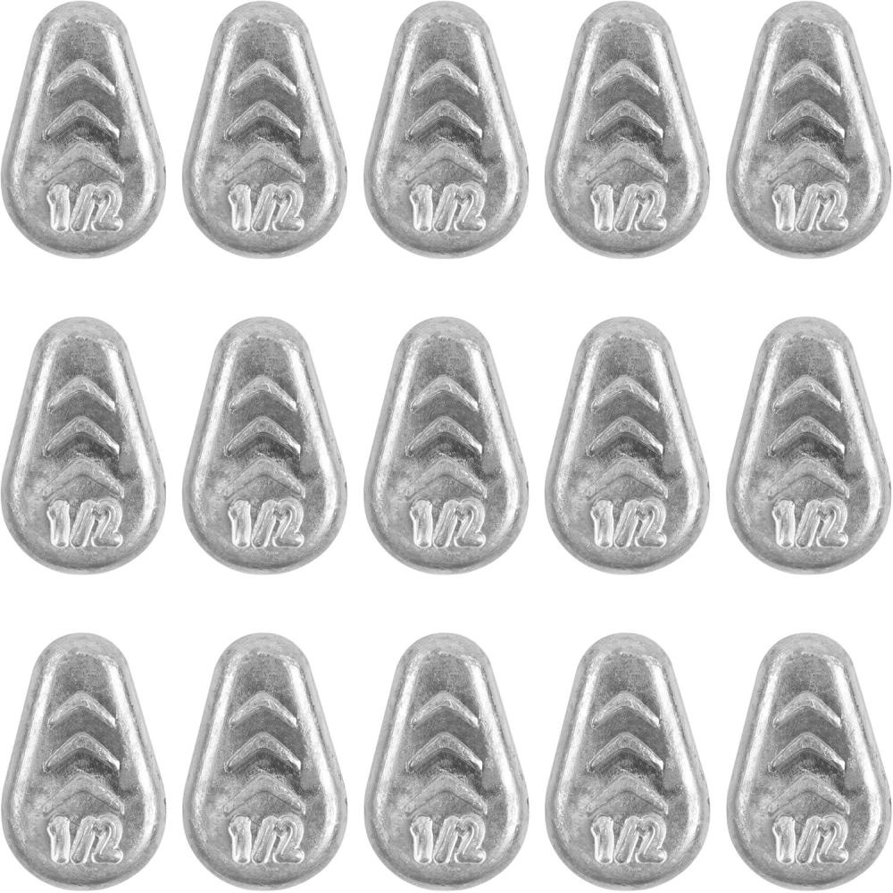 imageOROOTL No Roll Sinkers Fishing Weights Catfish Weights Flat Inline Sinkers Weight No Snag Slip Sinker Saltwater Surf Fishing Gear Tackle for Catfishing Rigs12oz15pcs