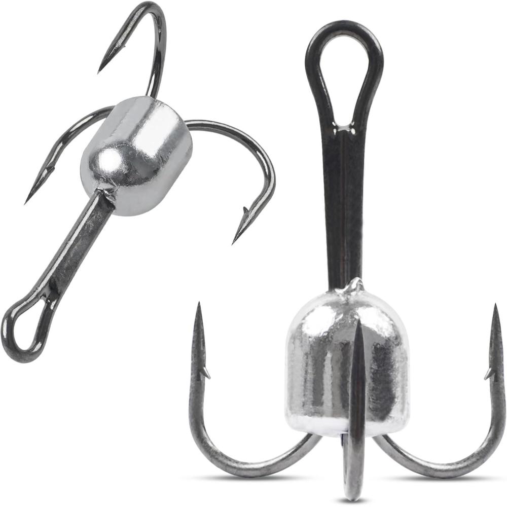 imageSnagging Hooks Weighted Treble Hooks 1oz 125oz 15oz 25oz Large Bunker Snag Treble Fishing Hook with Weights for Baitfish Trout Salmon 50 60 80 100501oz6pcs