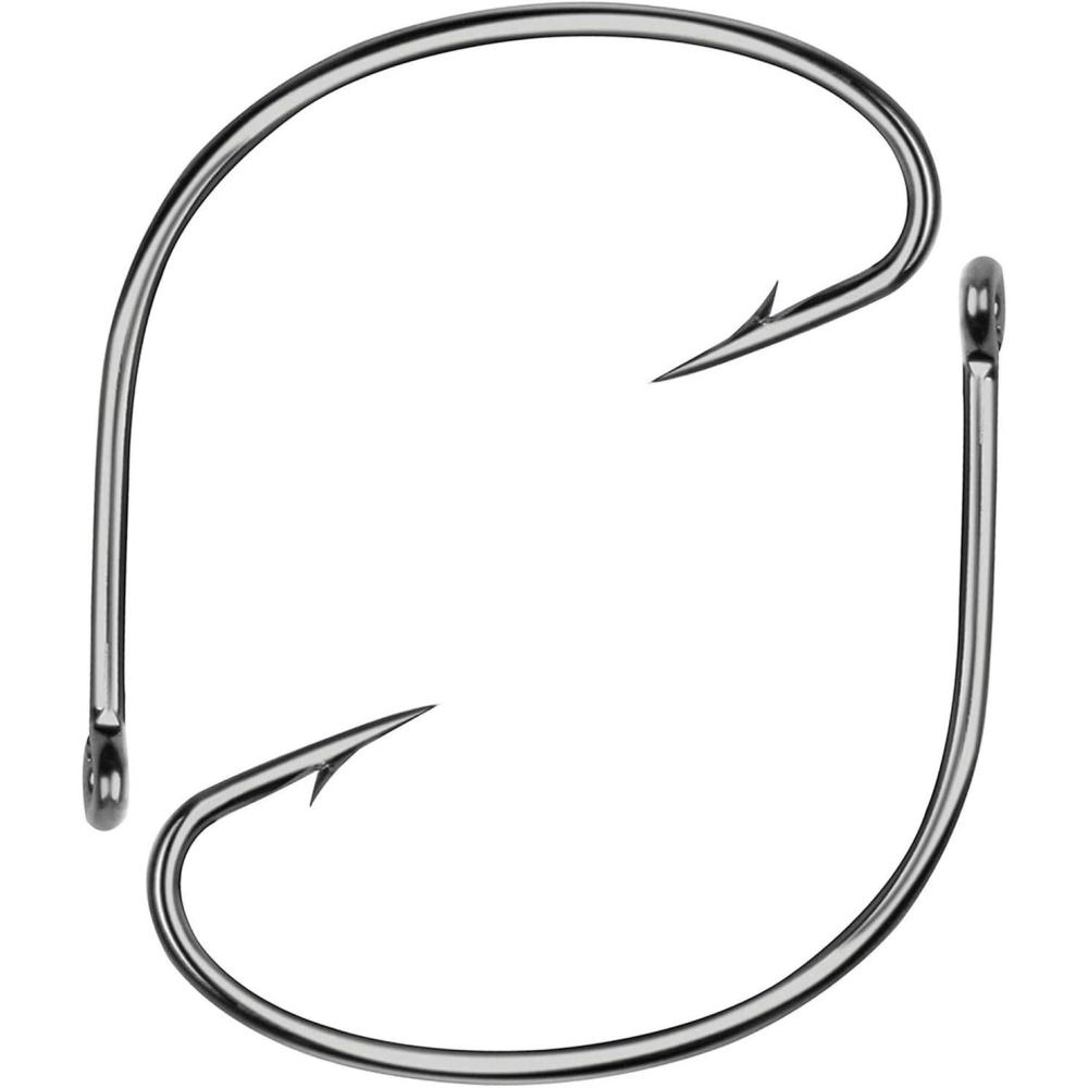 imageWacky Worm Fishing Hooks 40pcs Wide Gap Offset Wacky Rig Hooks Kit for Bass Trout Saltwater Freshwater Fishing Size 10 1 2 41040pcs