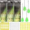 imageCarp Fishing Hair Rigs Kit  18pcs High Carbon Steel Hook Rolling Swivel Boilies Carp Fishing Rigs with 2 Card Boilie Bait Stops 4 Sizes Stringer Needles 30pcs Soft Corn Baits
