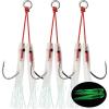 imageFishing Assist Hooks Saltwater Double Assist Jigging Hook with Glow Teaser Stinger Hooks Replacement Dancing Butterfly Jig Fishing Hooks for Slow Pitch Jigs Vertical Jigging Lures