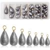 imageFishing Weights Bell Sinkers Kit 54pcs Assorted Bass Casting Sinker Drop Shot Weights with Brass Swivels Fishing Sinkers Weights for Saltwater Freshwater Catfish Fishing