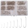 imageFly Tying Fishing Hooks Set  500pcs Barbed Streamer Hooks High Carbon Steel Aberdeen Hooks Long Shank Jig Nymph Hook Dry Fly Hooks Fishing Tackle Box