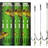 imageOROOTL Carp Fishing Hair Rigs 18PCS Curved Barbed Carp Hooks Freshwater Carp Fishing Gear with AntiTangle Rolling Swivel Boilies Braided Thread Line Hair Rigs for Carp Fishing Size246