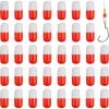 imageOROOTL Foam Floats Pompano Rig Floats 60pcs Snell Floats Foam Bobbers for Fishing Pompano Rigs Fishing Rig Making Kit for Trout Catfish WalleyeCylinder  RedWhite