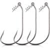 imageTwistlock Fishing Hooks with Centering Pin 30pcs Twist Lock Hooks Worm Hooks for Bass Fishing Unweighted Swimbait Hooks for Soft Plastics Saltwater Freshwater Fishing1030pcs