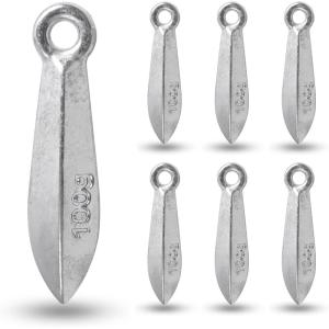 Bank Sinkers Fishing Weights Saltwater Surf Fishing Weights Catfish Bullet Sinker Weights for Ocean Surf Fishing Bottom Rigs Catfishing Gear Tackle(100g(3.5oz)-6pcs)