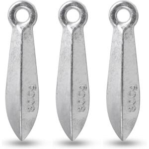 Bank Sinkers Fishing Weights Saltwater Surf Fishing Weights Catfish Bullet Sinker Weights for Ocean Surf Fishing Bottom Rigs Catfishing Gear Tackle(300g(10.5oz)-3pcs)