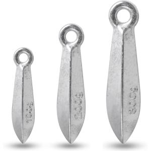 Bank Sinkers Fishing Weights Saltwater Surf Fishing Weights Catfish Bullet Sinker Weights for Ocean Surf Fishing Bottom Rigs Catfishing Gear Tackle(Mix Size-3pcs(1pcs/Size))