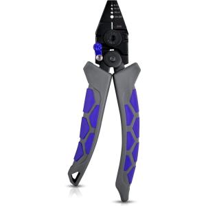 Crimping Tool Pliers with Cutter, Portable Wire Crimper Tool Effort-Saving Fishing Crimping Pliers High Carbon Steel Fishing Pliers Wire Cutters Terminal Wire Crimp Tool