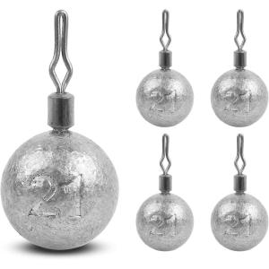 Drop Shot Weights Fishing Sinkers for Bass Fishing Skinny Sinkers with Barrel Swivels Drop Shot Rig Weights for Freshwater Saltwater(3/4oz(21g)-25pcs)