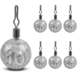 Drop Shot Weights Fishing Sinkers for Bass Fishing Skinny Sinkers with Barrel Swivels Drop Shot Rig Weights for Freshwater Saltwater(3/8oz(10g)-30pcs)