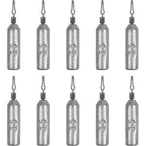 OROOTL Drop Shot Weights Fishing Sinkers, 30pcs Pencil Skinny Sinkers Kit Drop Shot Rig Weight with Barrel Swivel for Bass Fishing Freshwater Saltwater(1/8oz(3.5g)-30pcs)