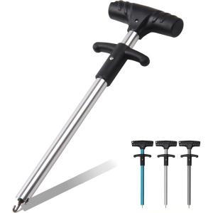 OROOTL Fish Hook Remover Tool Extractor, Portable Easy Squeeze Out Fishing Hook Separator Aluminum Fish Dehooker Removal Puller for Saltwater Freshwater Fishing(Silver)