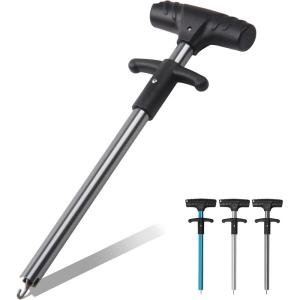 OROOTL Fish Hook Remover Tool Extractor, Portable Easy Squeeze Out Fishing Hook Separator Aluminum Fish Dehooker Removal Puller for Saltwater Freshwater Fishing(Black)