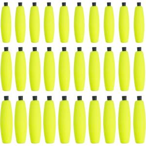 OROOTL Fishing Bobbers Floats for Catfish Peg Floats for Catfishing Cigar Foam Slip Fishing Bobbers for Santee Rig Catfish Freshwater Saltwater 2in 2.5in 3in(Yellow-30pcs)