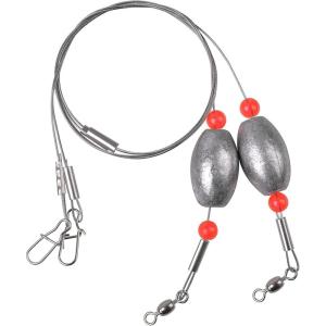 OROOTL Fishing Egg Sinkers Rigs, 8pcs Fishing Rigs Wire Leader with Egg Weights Swivel Snap Catfish Flounder Rig for Saltwater Freshwater 1/2oz-2oz(2oz-8pcs)