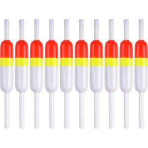 OROOTL Fishing Floats and Bobbers Wood Slip Bobbers for Fishing Balsa Floats Spring Slip Bobbers for Crappie Catfish Panfish Walleyes Fishing Tackle Accessories 10 Pack(3g – 2.44in*0.59in*5in – 10pcs)