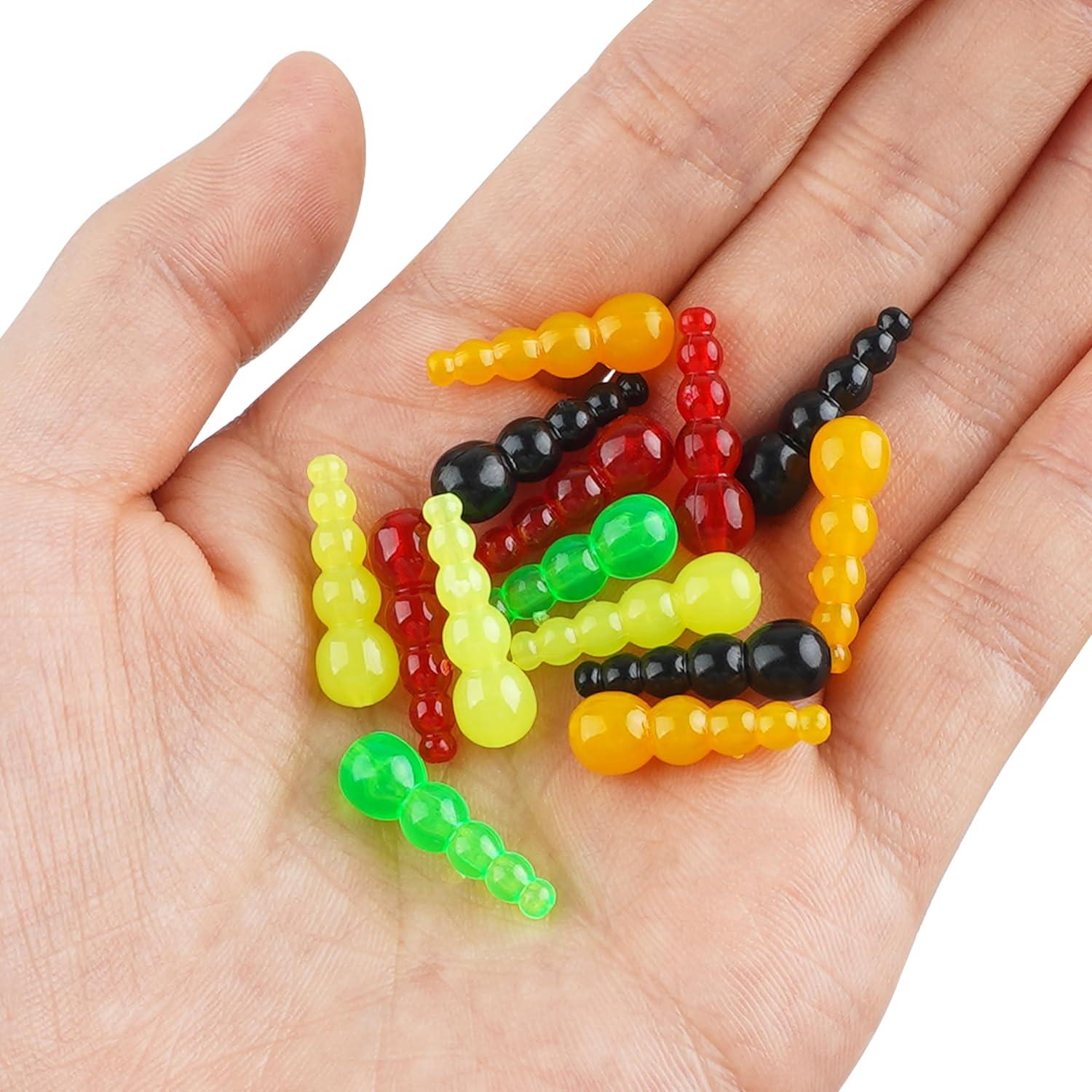 imageOROOTL Fishing Beads Stacked Fishing Beads 250pcs Trout Beads Plastic Fish Beads Kit Fishing Line Bead Eggs for Walleye Rig Inline Spinner Rig Lure Making Supplies Saltwater FreshwaterYellow250pcs