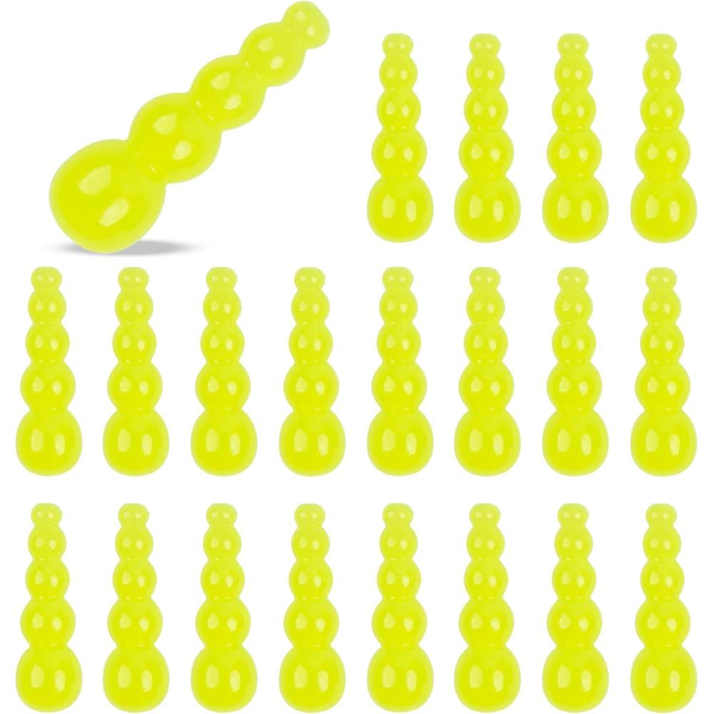 imageOROOTL Fishing Beads Stacked Fishing Beads 250pcs Trout Beads Plastic Fish Beads Kit Fishing Line Bead Eggs for Walleye Rig Inline Spinner Rig Lure Making Supplies Saltwater FreshwaterYellow250pcs