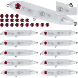 OROOTL Lure Blanks Catfish Rattling Line Float Lures Unpainted Hard Bait Bodies with 3D Eyes Peg Floats for Catfishing Tackle Santee Rigs(10pcs)