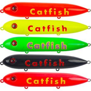 OROOTL Catfish Rattling Line Float Lure for Catfishing, Demon Dragon Peg Floats for Catfishing Equipment Santee Rig Catfish Rattles Fishing Lure, 5Pack(B(UV)-14cm-5pcs)