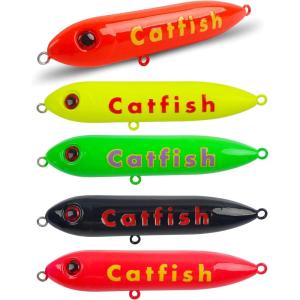 OROOTL Catfish Rattling Line Float Lure for Catfishing, Demon Dragon Peg Floats for Catfishing Equipment Santee Rig Catfish Rattles Fishing Lure, 5Pack(B(UV)-10cm-5pcs)