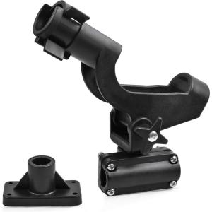 Fishing Rod Holder for Boat 360° Adjustable Boat Rod Holder Racks Clamp on Fish Pole Holders Stand Rack for Boats Kayak Canoe Raft Accessories